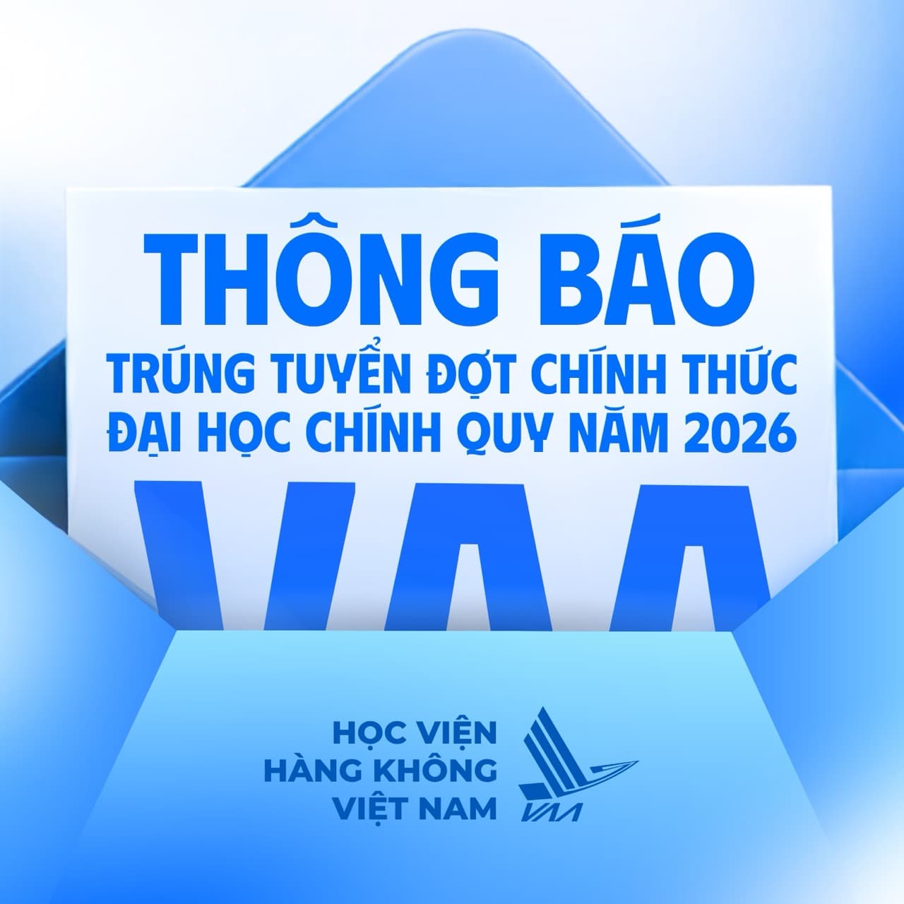 THÔNG BÁO TRÚNG TUYỂN ĐỢT CHÍNH THỨC ĐẠI HỌC CHÍNH QUY NĂM 2026
